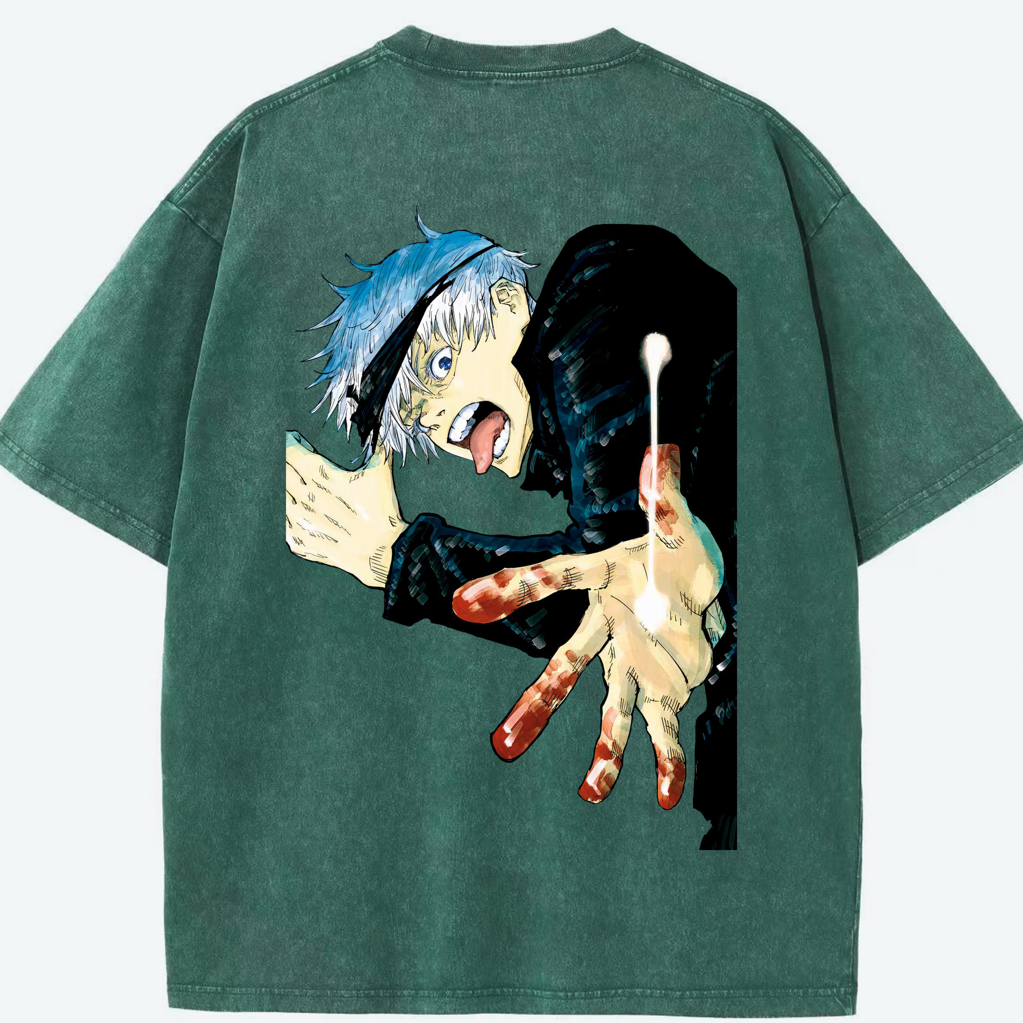 （画像用） 呪術廻戦 Jujutsu Kaisen 綿100% ヴィンテージ風 半袖Tシャツ（背面プリント）